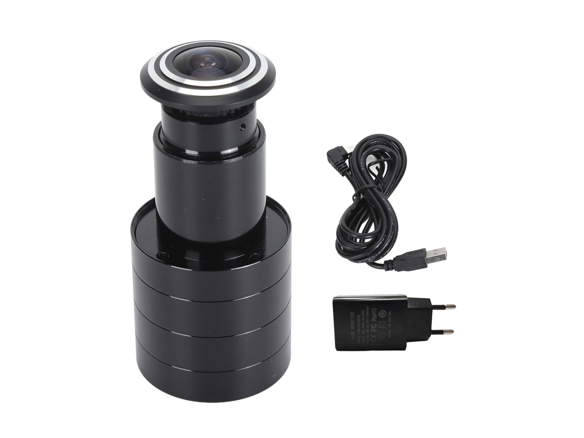 Câmera De Olho De Porta Com Wifi 2mp Full Hd Armazenamento Em Cartão Cloud Talk Bidirecional Plugue Eu