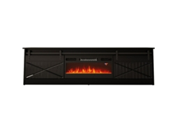 Móvel de Tv CAMA MEBLE Granerokom C/C Preto Laminado Madeira Mdf Aglomerado 200x56,7x35 cm
