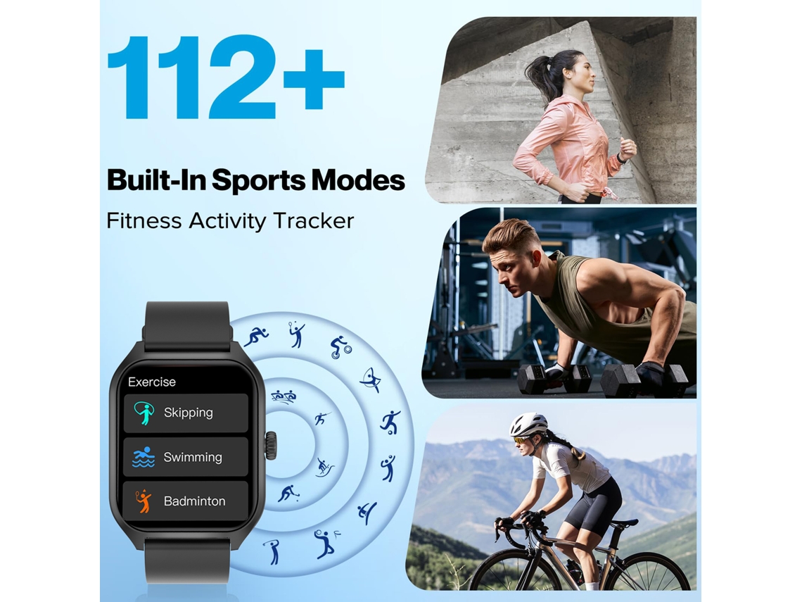 Relógio Inteligente com Monitoramento de Glicose Não Invasivo e Chamada Bluetooth. EOOCOO