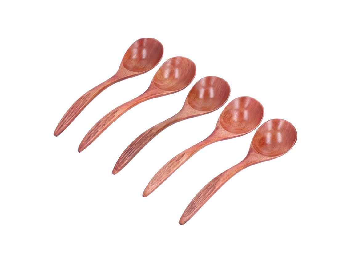 Colher de Madeira LAXISCREED 5 Peças para Temperos