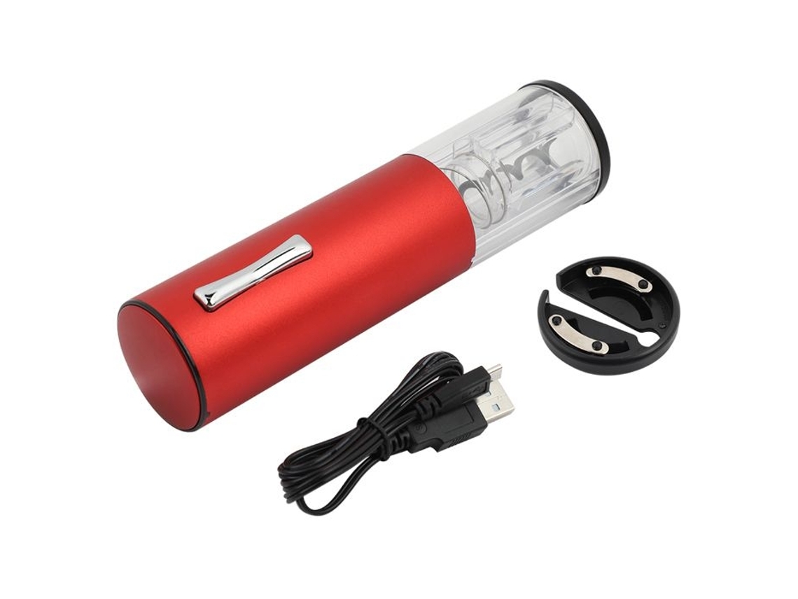Saca-rolhas Elétrica Original, Kit Abridor de Vinho Automático Semi Fio (vermelho)-aquaforge