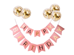 Laxiscreed Bandeirola De Cartão Happy Birthday Com Bandeiras Decorativas Para Festa