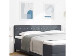 Vidaxl Cabeceira Cinza Escuro 180 Cm Veludo