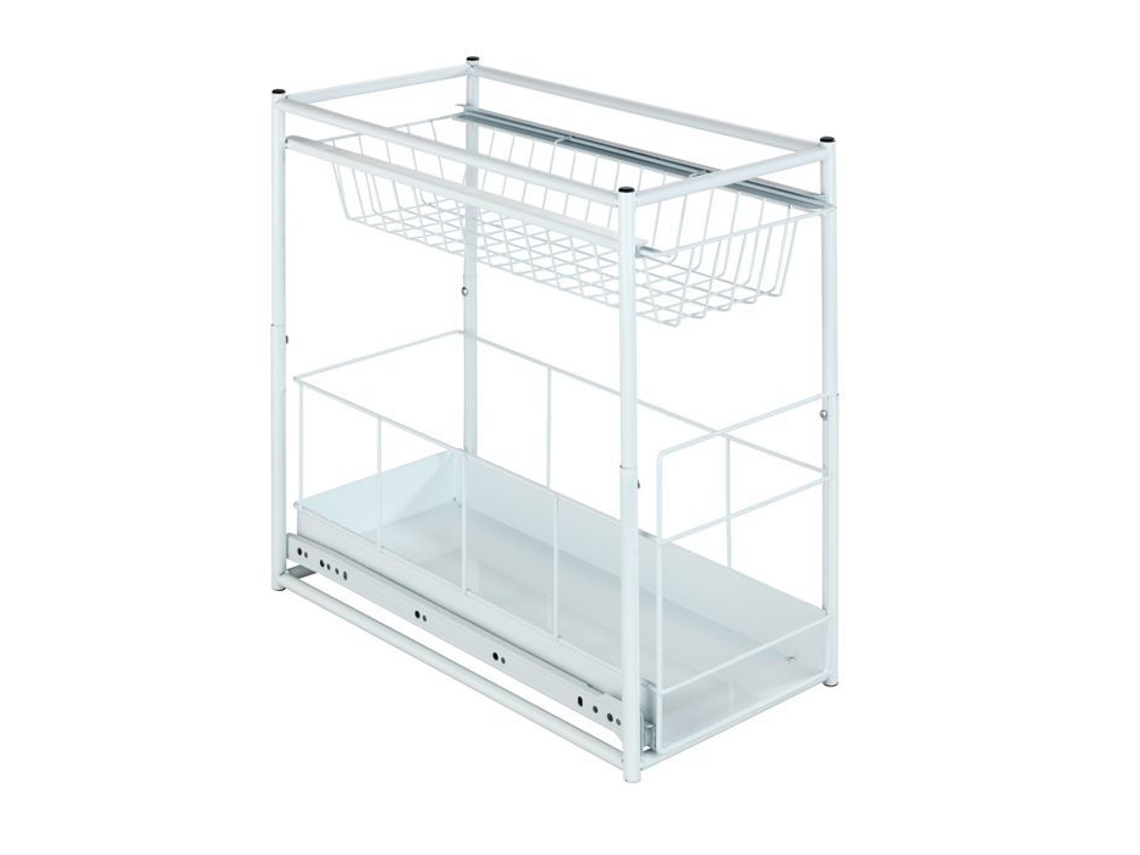 Organizador de gavetas de cozinha deslizantes de dois níveis Wenko em branco