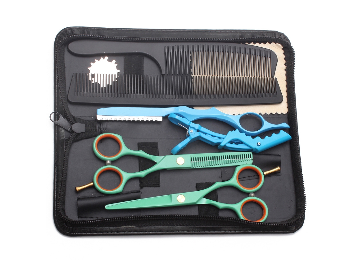 Conjunto De Tesouras De Cabelo De 5,5 Polegadas, Tesouras Para Afinar/texturizar Cabelos Para Cabeleireiro Ou Uso Doméstico Brilvibera