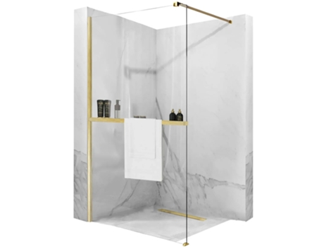 Parede De Chuveiro Rea Aero N 120 Brush Gold