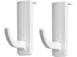 Yarnow Crochet Adhésif Para Casque Audio 2pcs En Plastique Blanc Forte Adhérence, Suporte De Solide Para
