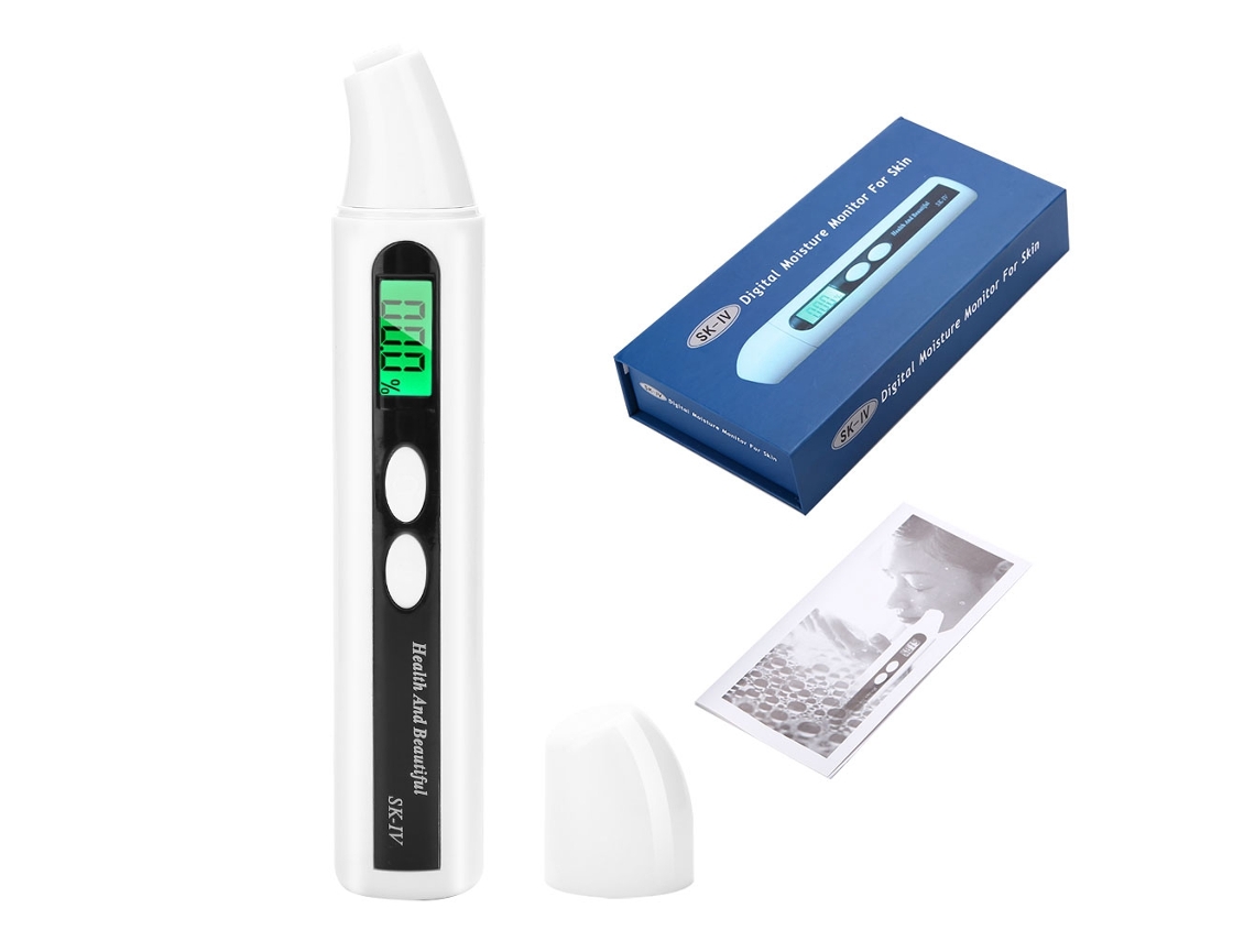 Analisador Digital LCD para Medir Umidade EO Oil Pele 0 ~ 99,9% Detector de Testador