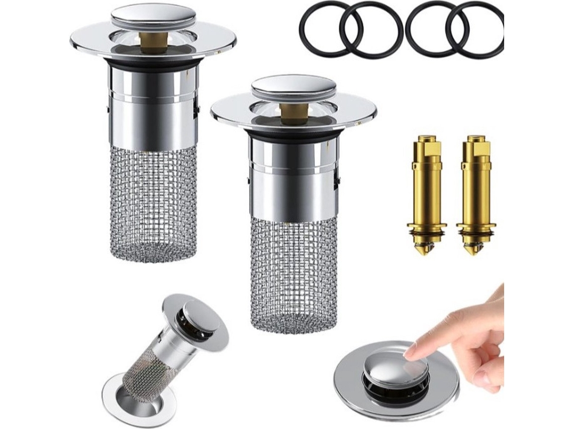 Ralo AQUAFORGE com Saída de Pedal, Aço Inoxidável, para Banheiro