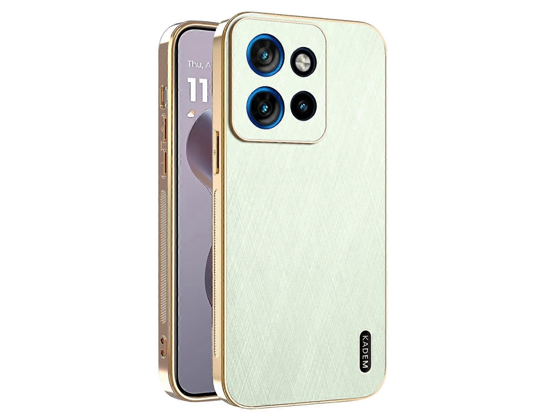 Capa Traseira De Tpu Pu Com Textura De Seda Galvanizada Para Motorola Edge 50 Neo 5g / Moto S50 5g, Verde