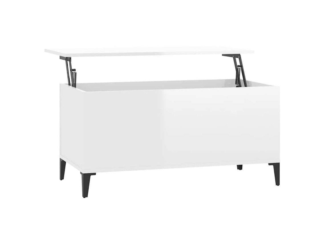 Mesa Centro Derivados Madeira Branco Brilhante MAISON EXCLUSIVE (90x44,5x45 cm)