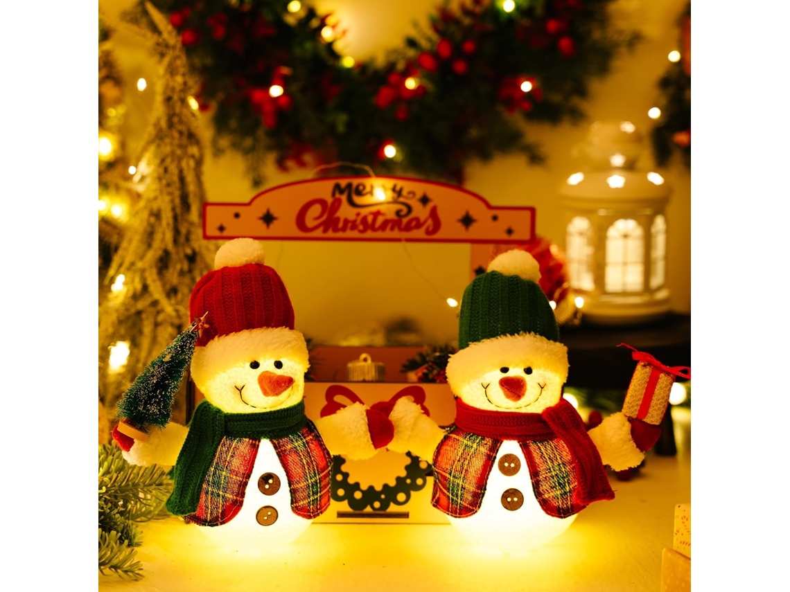 Decoração Iluminada De Natal Em Pelúcia Peça Temática E Colecionável