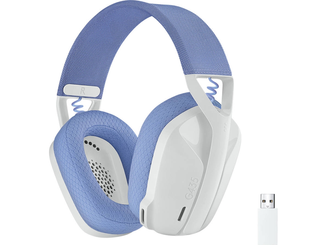 Auscultadores Gaming Bluetooth LOGITECH Lightspeed G435 (Over Ear - Multiplataforma - Noise Cancelling - Branco)