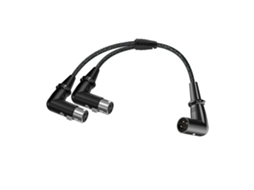 Cabo Divisor Em Y Com Conector Macho De 3 Pinos Para 2 Conectores Fêmea Xlr 50 Cm/19, 68 Polegadas