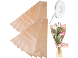 Nuobesty 40-folhas De Papel Kraft Para Embrulhar Flores, Ideal Para Buquês, Sacos De Flores Ou Embrulhos Casamento