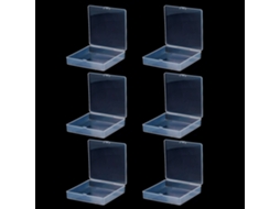 6Pcs Caixa de Plástico Transparente-120*120*25Mm