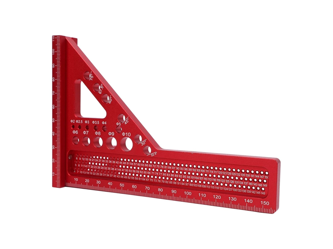 Conjunto De Réguas Triangulares Para Marcenaria, Esquadro De