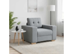 Vidaxl Poltrona Cinza Claro 100x78x80 Cm Em Tecido