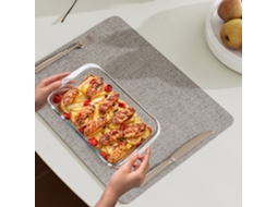 Individual De Mesa Em Pele De Dupla Face - Tapete Isolante Espesso E Resistente Ao Óleo Para Jantar