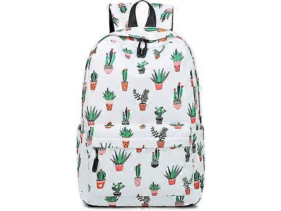2025, Mochila Casual Para Meninas, Mochila Para Estudantes Universitários, Bolsa De Mão Com Estampa De Cacto, Mochila De Viagem De Ombro Olysi Shop