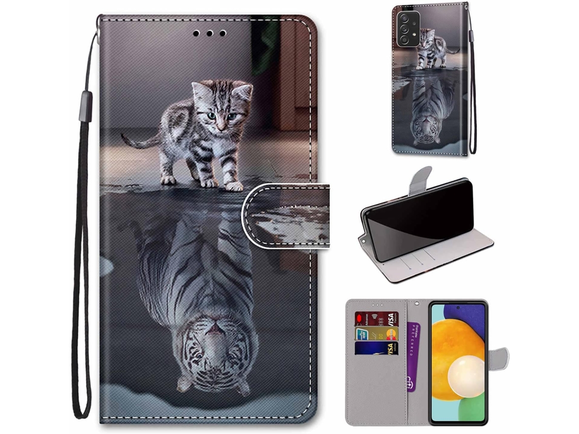 Capa Párachoques Kickstand para Samsung Galaxy A53 5G HONGWE. Anti-Choque Magnética com Porta-Cartões Multicor