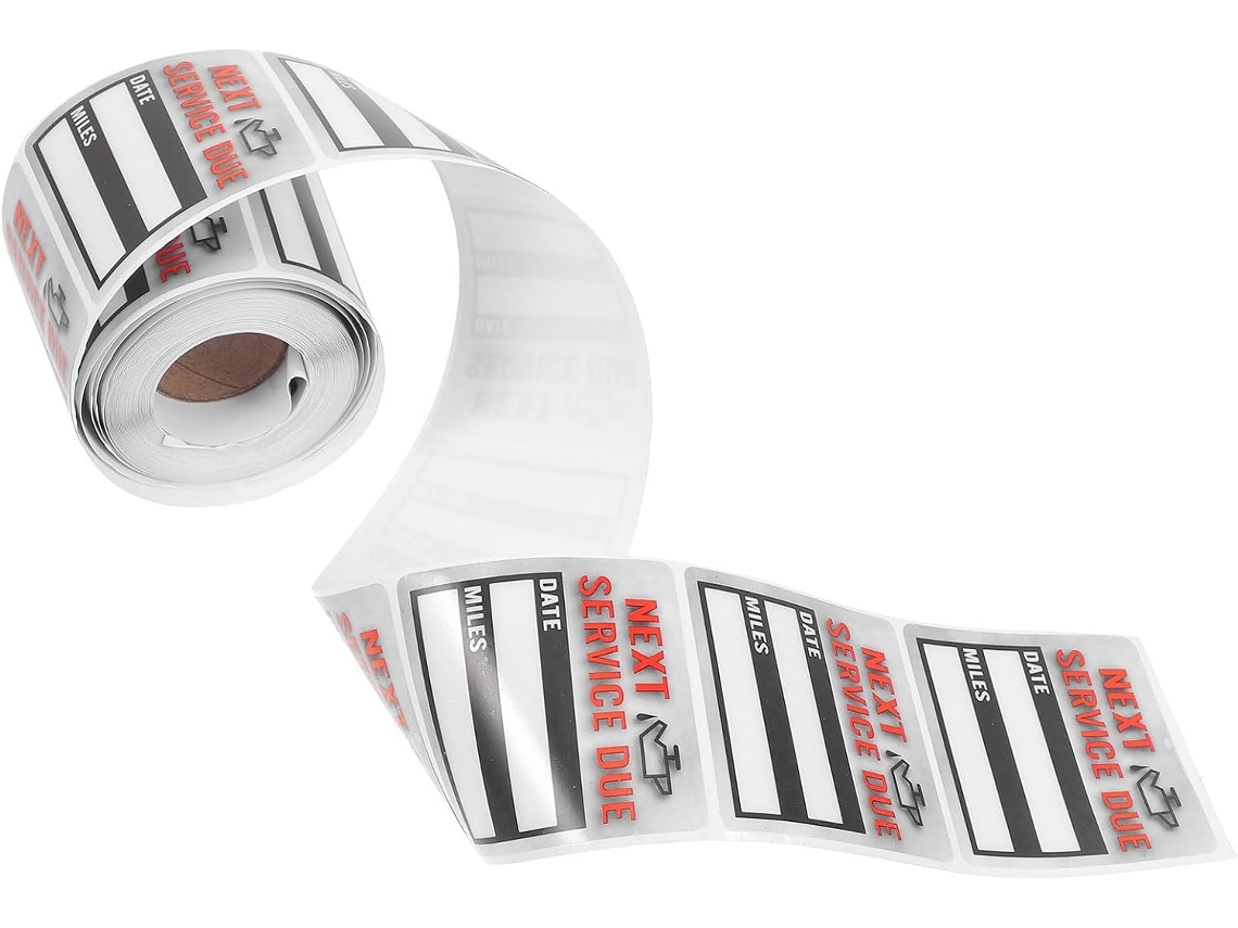 Etiquetas De Lembrete Para Troca De Óleo Do Carro, Em Papel, 100 Unidades, Etiquetas De Manutenção.
