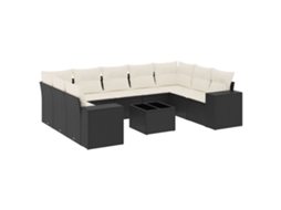 Garden Sofa Set, Garden Sofa Sets Vidaxl Preto Rattan / Vime (n/a)