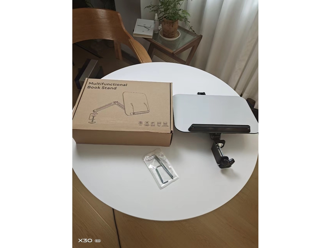 Suporte De Livro Para Leitura Com Braço Cantilever 360° Ajustável E Plegável Para E-reader E Livros 14-17.3''