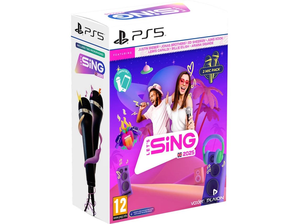 Jogo PS5 Let'S Sing 2025 + 2 Micros