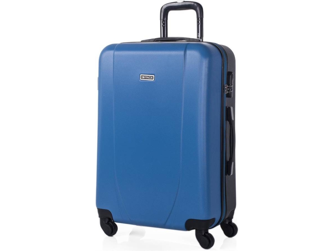 Mala de Viagem Média ITACA Abs Texturizado Malet Azul (65 X 44 x 24 Cm - 70 L)