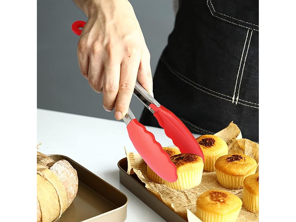 Lurelia Talher Cozinha Inox Silicone 18 Cm Vermelho Antiderrapante