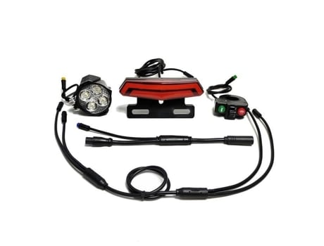 Farol De Bicicleta Elétrica 24-60v E Luz De Freio Traseira Com Buzina Para Bafang Bbshd À Prova Dágua Luz Traseira Dianteira De Bicicleta Elétrica