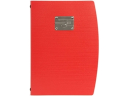 Capa de Menu A4 SECURIT Rio Talheres Vermelho (Plástico - 34 x 26 cm)