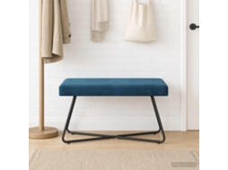Vidaxl Banco Azul 80 X 40 X 45 Cm Veludo