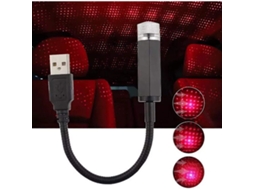 Projetor de Estrelas Usb com Luz Noturna, Projetor de Estrelas Romântico Ajustável para Carro, Luz Decorativa Portátil para Teto de Carro BRILVIBERA