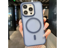 Capa Transparente Híbrida Para Iphone 13 Pro - Tpu E Pc Com Magsafe - Azul