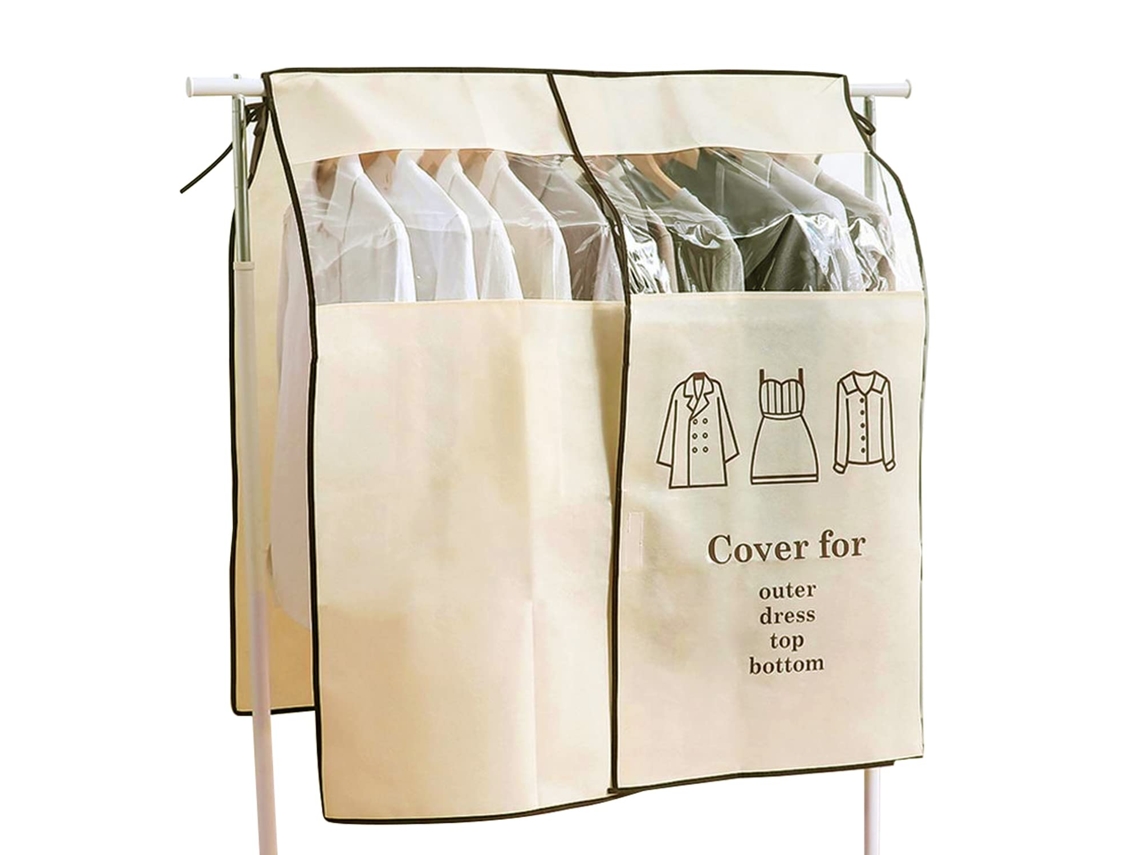 Capa Para Roupas 120x150cm Com Janela Transparente,capa Para Pendurar Roupas,vestidos,camisas,ternos E Casacos,preto Btforus