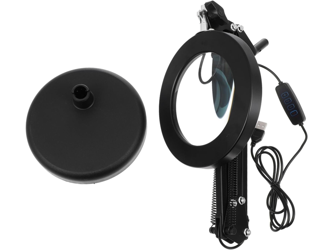 Luminária de Aumento Multifuncional com Led para Leitura, Uso em Mesa, Artesanato, Beleza e Iluminação Visual Ideal. SFUSHOS
