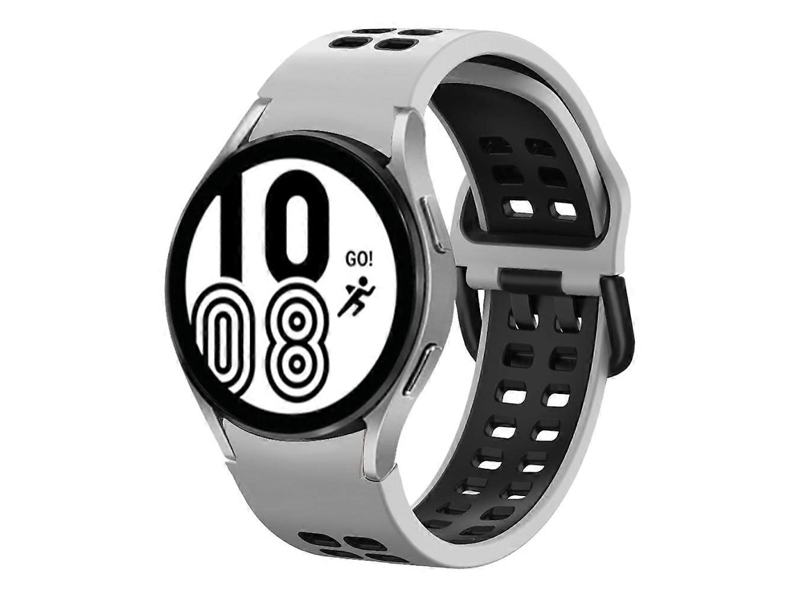 Pulseira De Silicone Respirável Bicolor Para Samsung Galaxy Watch 4 (40 Mm X 20 Mm).