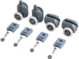 Conjunto Completo De Roldanas Para Porta Chuveiro (4 Peças) Com Recurs