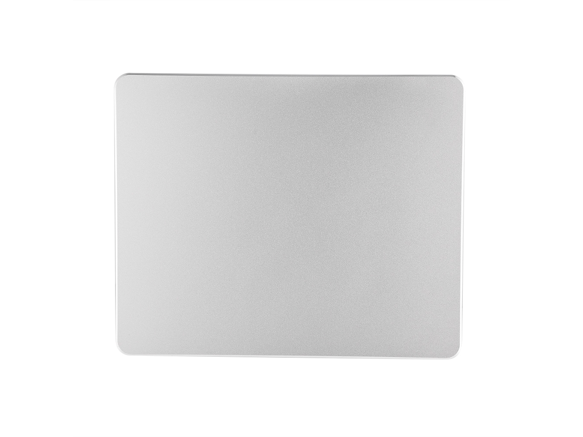 Mouse Pad de alumínio, duas faces, 220x180mm, prata