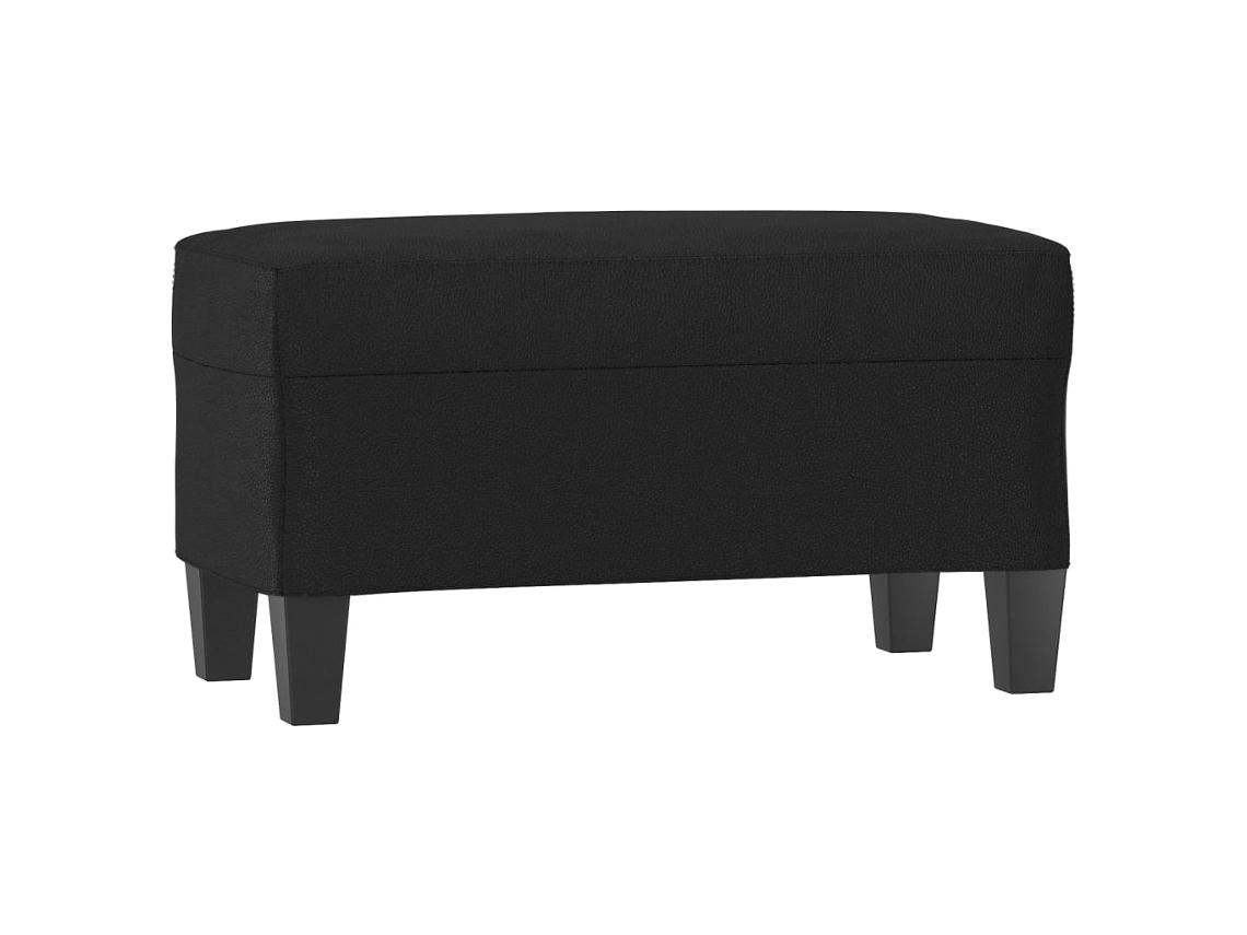 Bench, Benches Vidaxl Preto Couro Artificial (70 X 35 X 41 Cm)