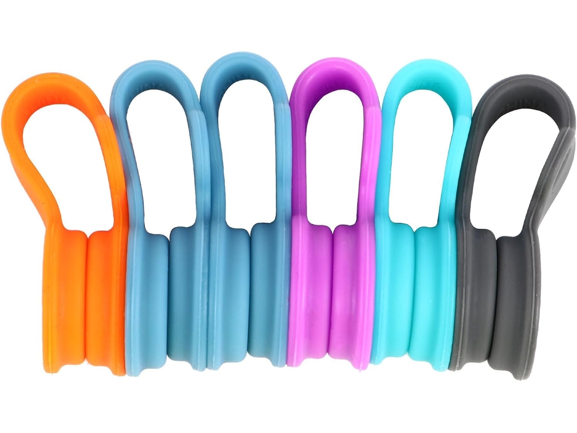 Organizadores Magnéticos, Suporte Prático Para Cabos De Fone De Ouvido, Conjunto Com 6 Unidades, Silicone Macio
