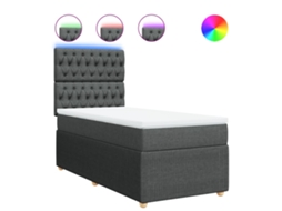 Box Spring Bed, Box Spring Beds Vidaxl Cinzeto Tecido (80 X 200 Cm)