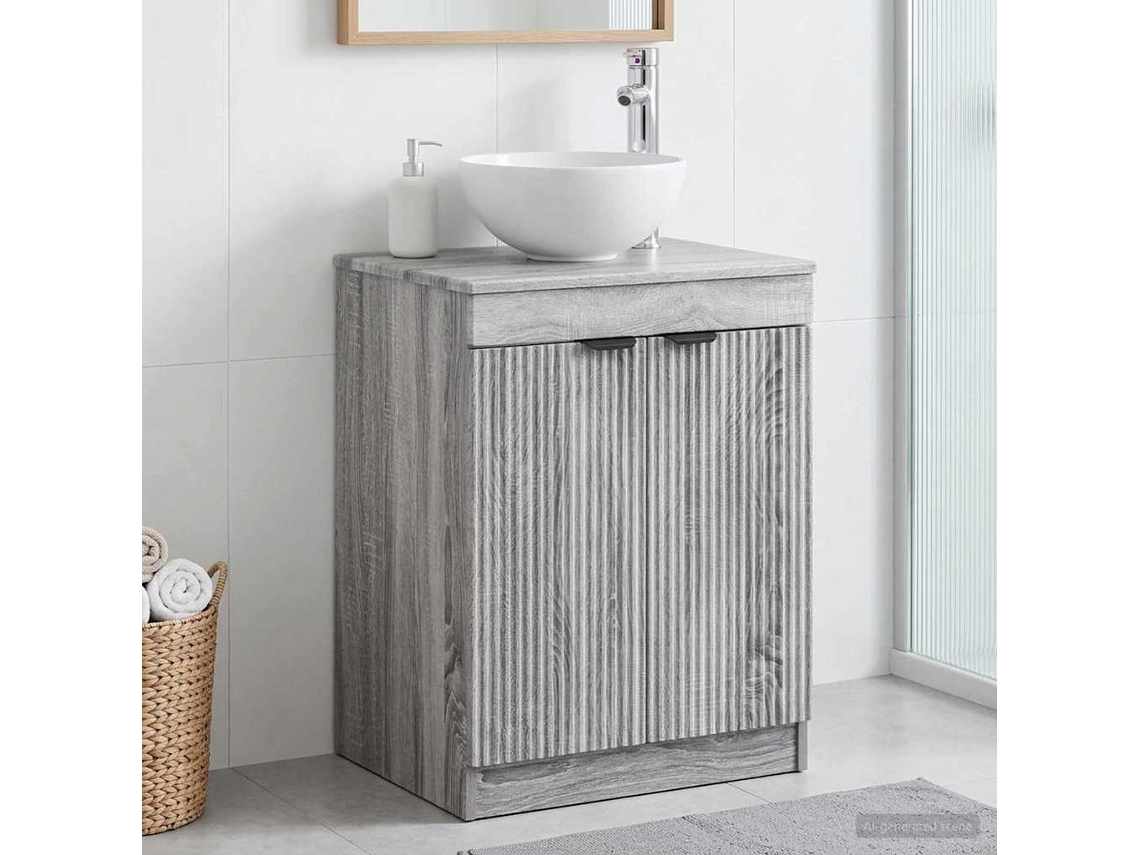 Vidaxl Armário De Banheiro Sonoma Cinzento 54 X 41 X 70 Cm