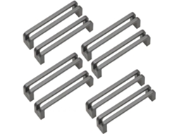 Conjunto De 8 Puxadores Para Armários, Na Cor Cinza, Feitos Em Liga De Zinco Ideais Para Armários Cozinha, Cômodas E