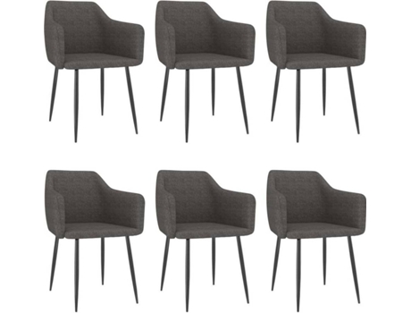 Conjunto 6 Cadeiras de Jantar  3068674 (Cinzento - Tecido - 51 x 53 x 73 cm)
