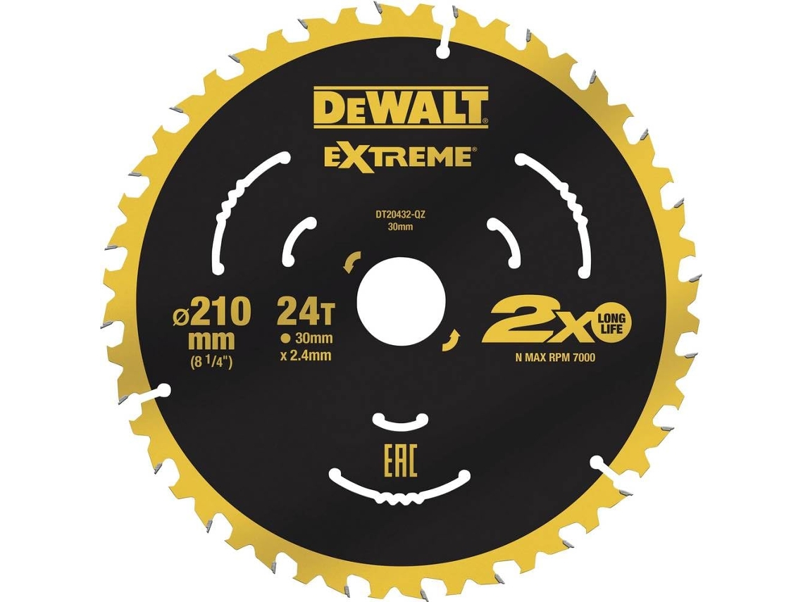 Serra Circular Topbathy Dewalt Dt20432 210mm com Disco de 24z para Madeira Dura | S/MARCA
