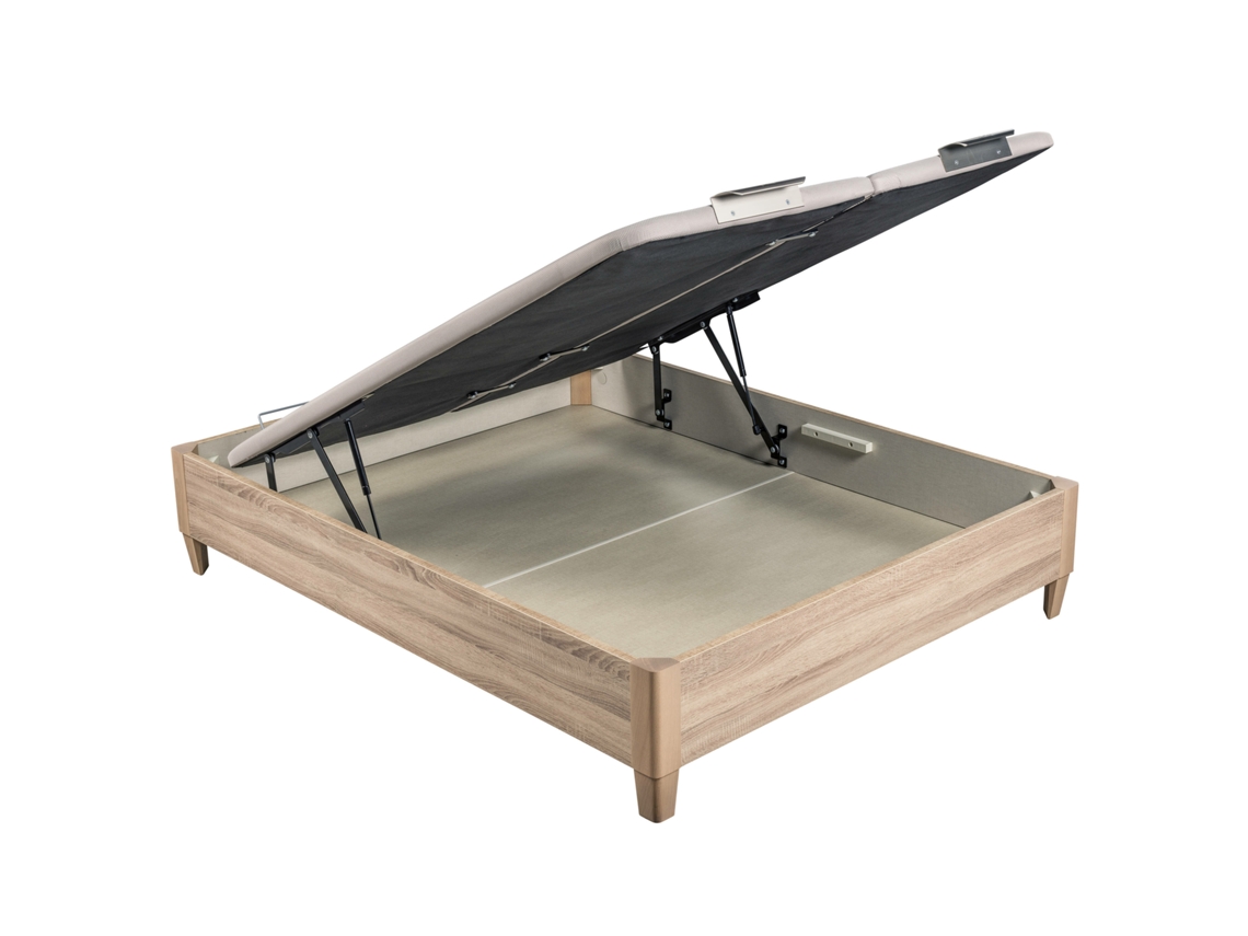 Sommier com Arrumação Suspensa PIKOLIN Design Tampo Dupla - 180x190cm (36 Cm de Altura - Natural)