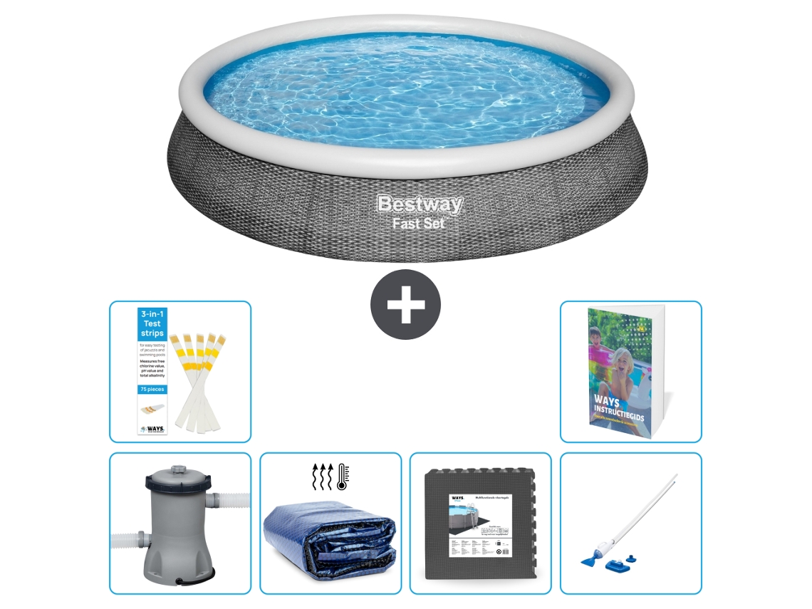Piscina Bestway Fast Set Redonda 396x84 Cm 5 peças S315 BESTWAY